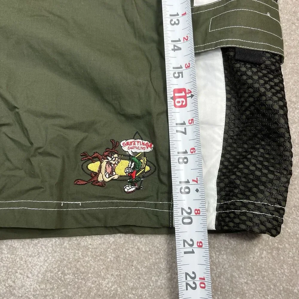 Vintage Looney Tunes Swim Shorts Men's Extra Large Marvin‎ the Martian Taz